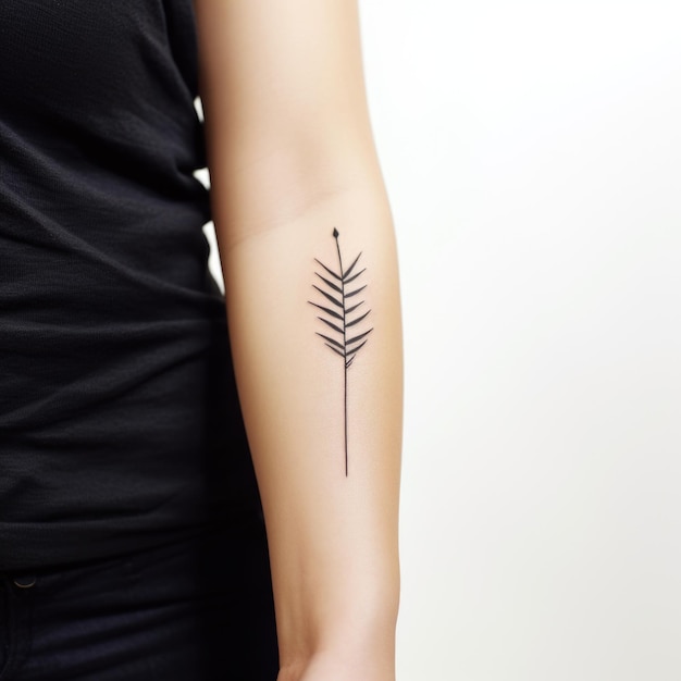 Palm leaf tattoo design generative ai