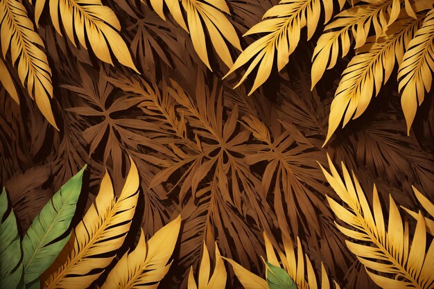 Photo palm leaves around the frametropical background