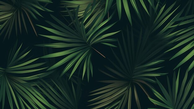 Palm leaves background