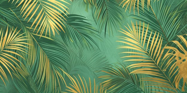 palm leaves wallpaper golden leaf wallpaper