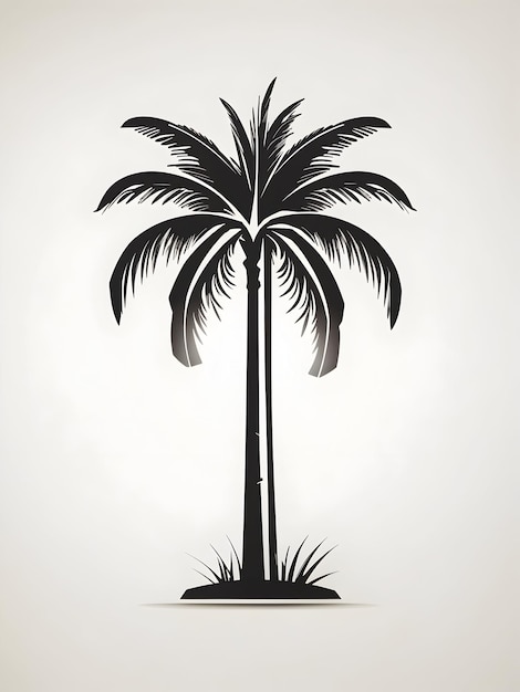 Palm_one_tree_2d_vector_logo_with_white_backgr