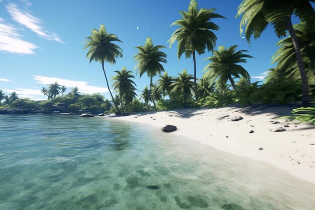 Palm Perfection 3D Seascape