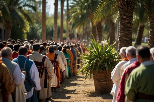 Foto evento di domenica delle palme congratulazioni per la domenica delle palme, la pasqua e la resurrezione di cristo