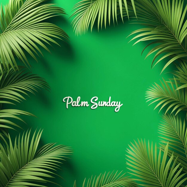 Photo palm sunday holy week social media instagram post 3d render happy easter