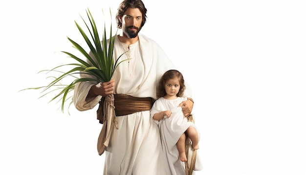 Photo palm sunday white background