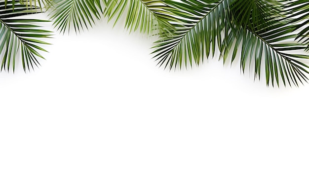 Palm tree banner isolated on white background