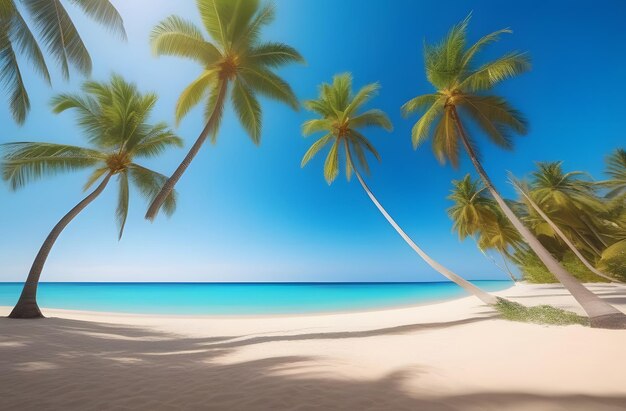 palm tree on the beach Generative AI