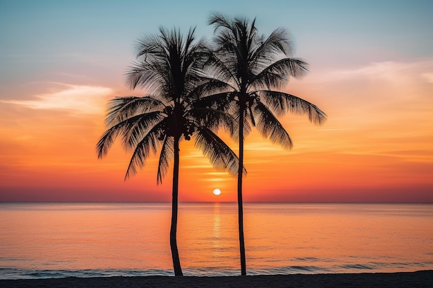 Palm tree on the beach