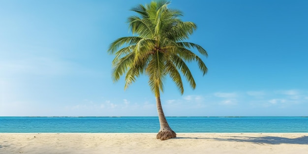 Foto palmera sulla spiaggia