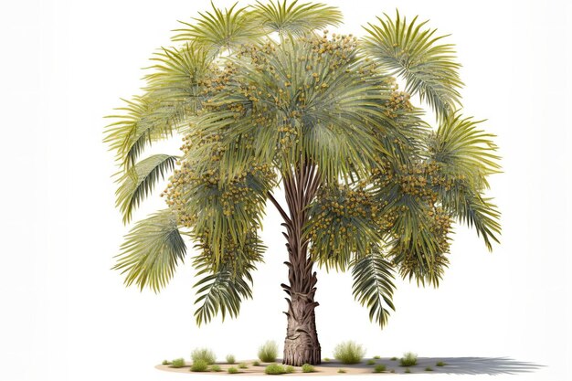 Palm tree from India with wild dates isolated on a white background Sylvester Wild Date Silver Date