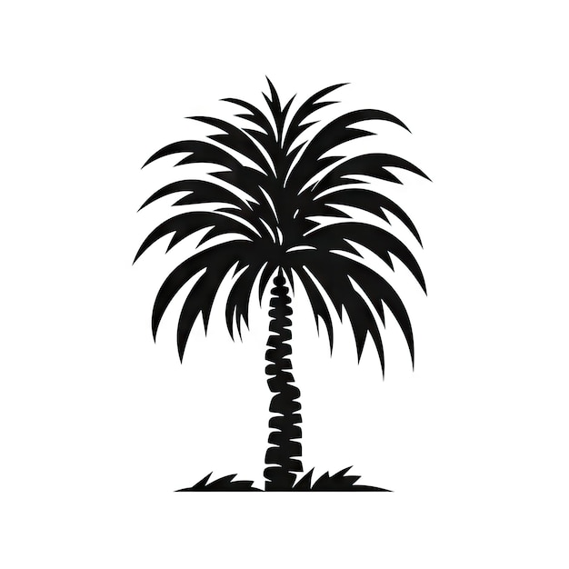 Foto icone di palma alberi di cocco simbolo pianta tropicale silhouette di palma illustrazione generativa di ia