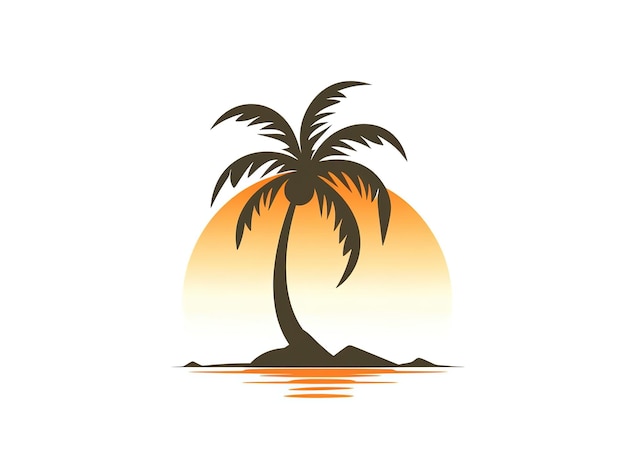 Photo palm tree island vector