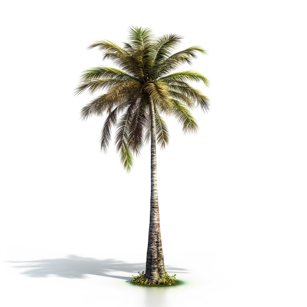 Palm tree isolated on white background