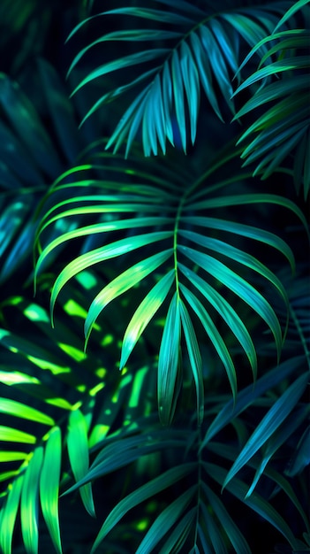 Фото Пальмовые листья тропические