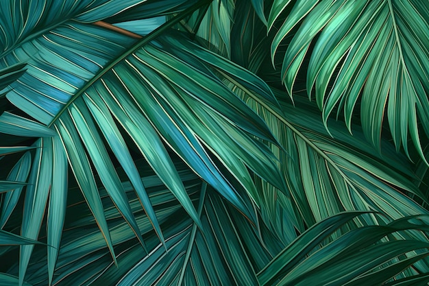 Palm tree leaves