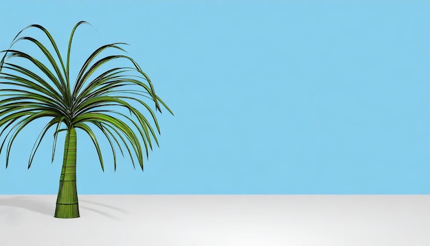 Palm tree pot 3d background