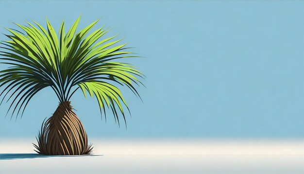 Palm tree pot 3d background
