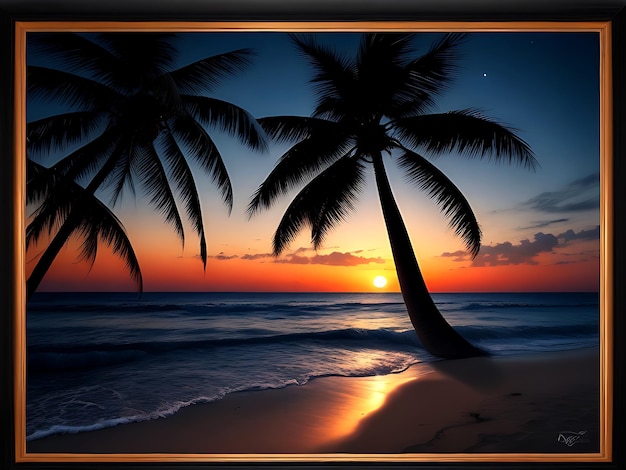 palm tree sea wallpaper background