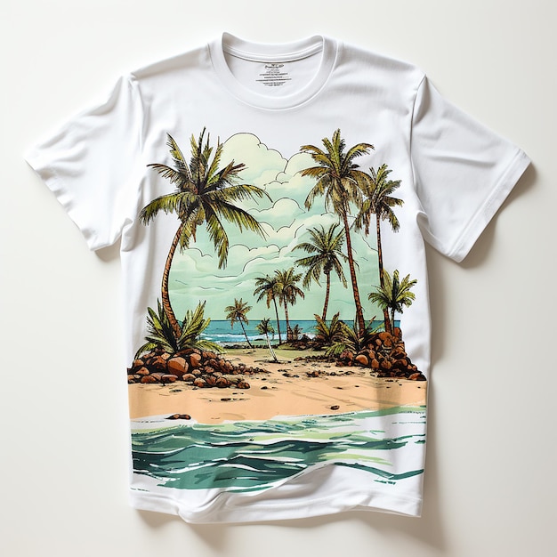 palm tree theme tshirt design