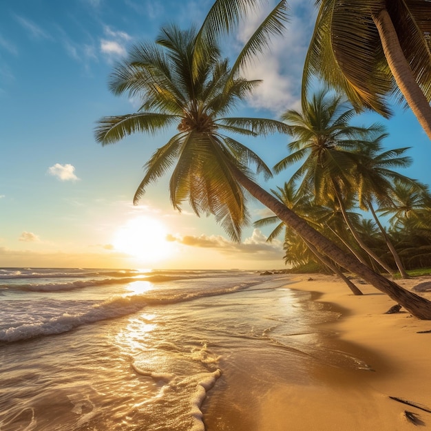 Palm tree with beautiful background