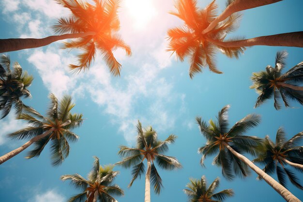 Palm trees background