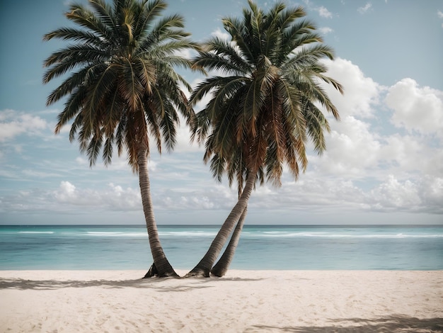 Palm Trees on a Beach Day