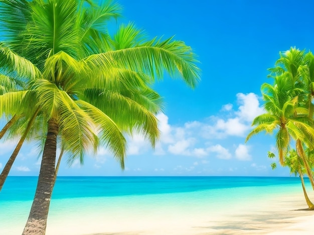 Palm trees on the beach