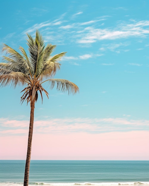 Photo palm trees on the beach