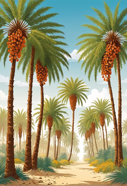 palm trees in the desert