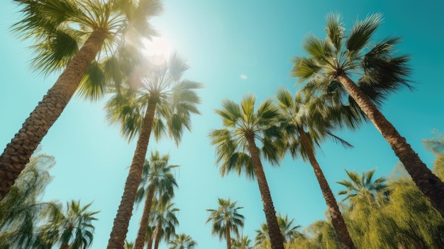 Palm trees on a sunny day