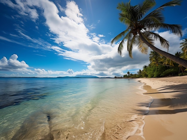 Palm and tropical beach