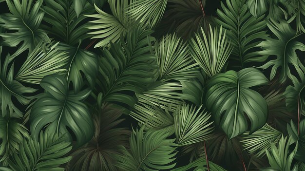 Palmbladeren op de achtergrond