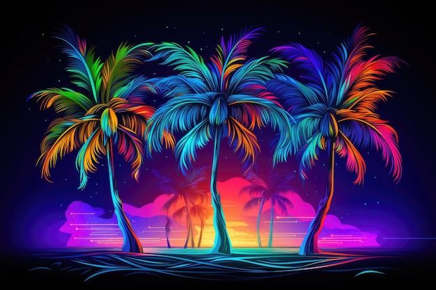 Palmbomen reizen achtergrond