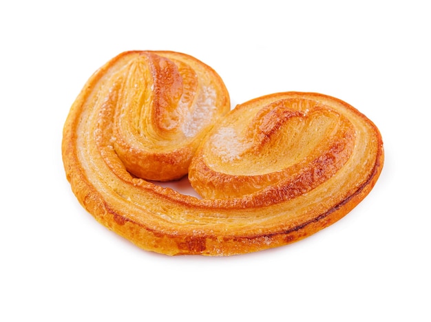 Palmier a french puff pastry in palm leaf shape