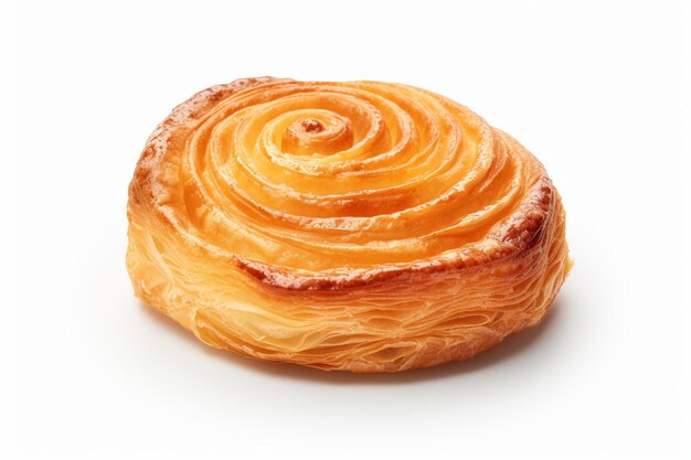 Palmier puff pastry geïsoleerd op witte achtergrond