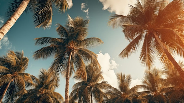 Palms luxury natural background