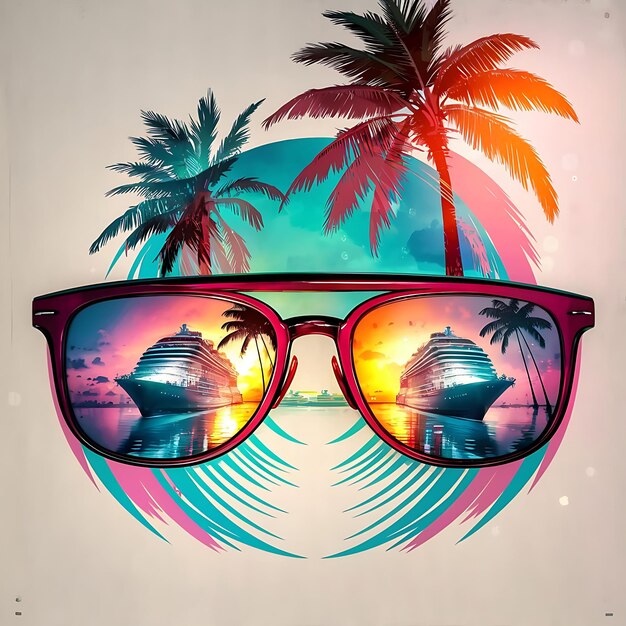 Palms Mirroring on Sunglasses