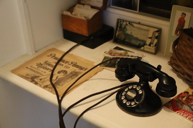 Foto telefono rotativo del museo della storia di palo alto