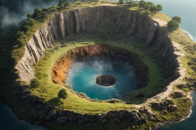 Photo palouse falls creates large bowl southeastern washington state