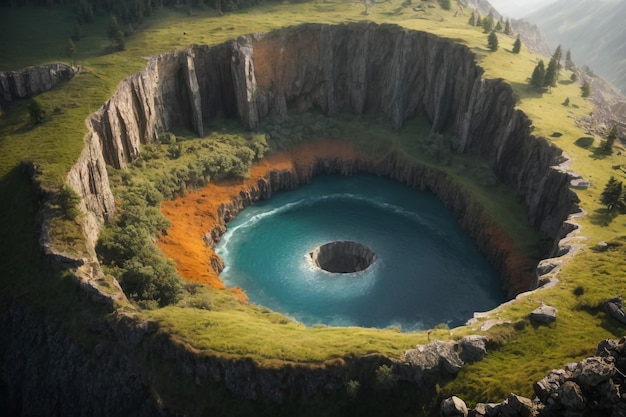 Palouse Falls creates large bowl southeastern Washington State