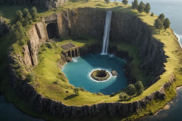 Photo palouse falls creates large bowl southeastern washington state