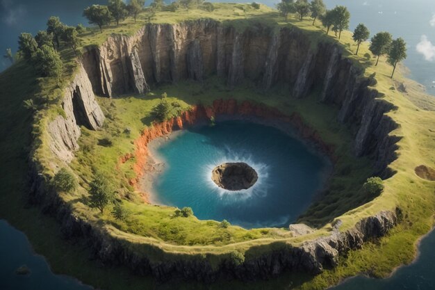 Photo palouse falls creates large bowl southeastern washington state