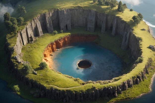 Photo palouse falls creates large bowl southeastern washington state