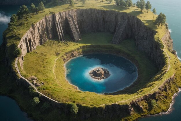 Palouse Falls creates large bowl southeastern Washington State