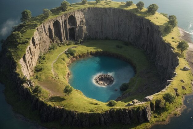 Photo palouse falls creates large bowl southeastern washington state