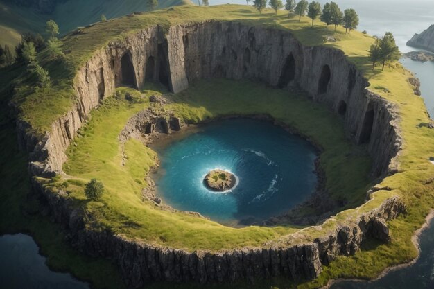 Photo palouse falls creates large bowl southeastern washington state