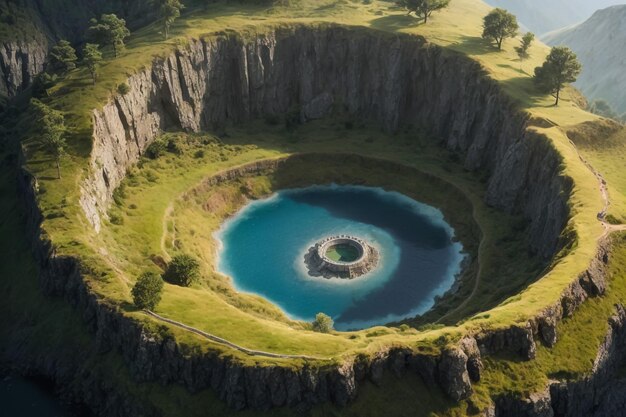 Photo palouse falls creates large bowl southeastern washington state