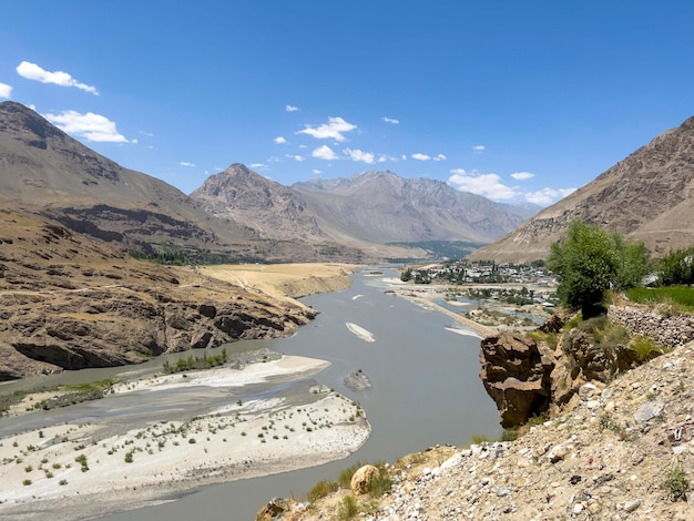 Pamir Mountains on the Panj River