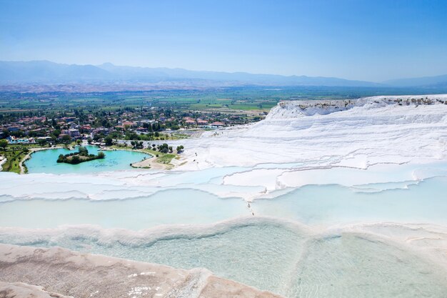 Pamukkale Travertijn zwembaden en terrassen.