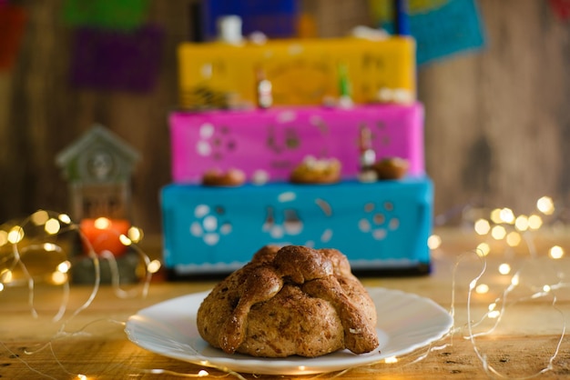 Pan de muerto voor het altaar van de doden Offeren aan de doden